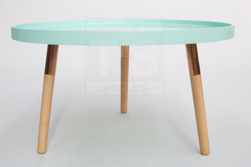 Tiffany Tray Coffee Table (Peppermint with Rose Gold Legs)
