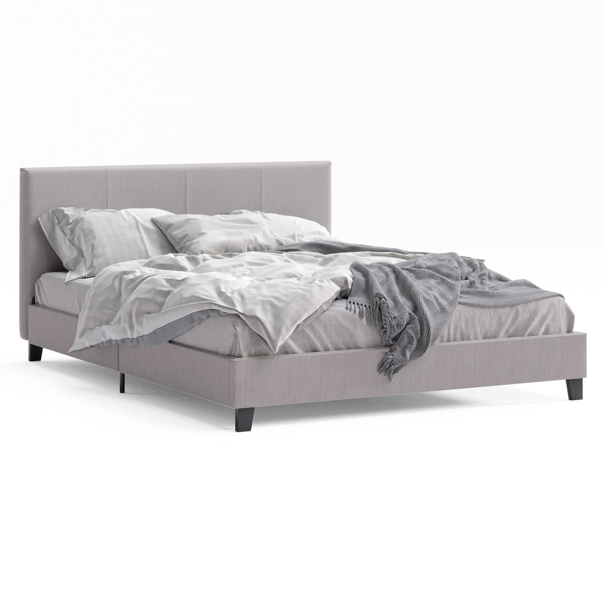 Hans Fabric Bed Frame (Grey)