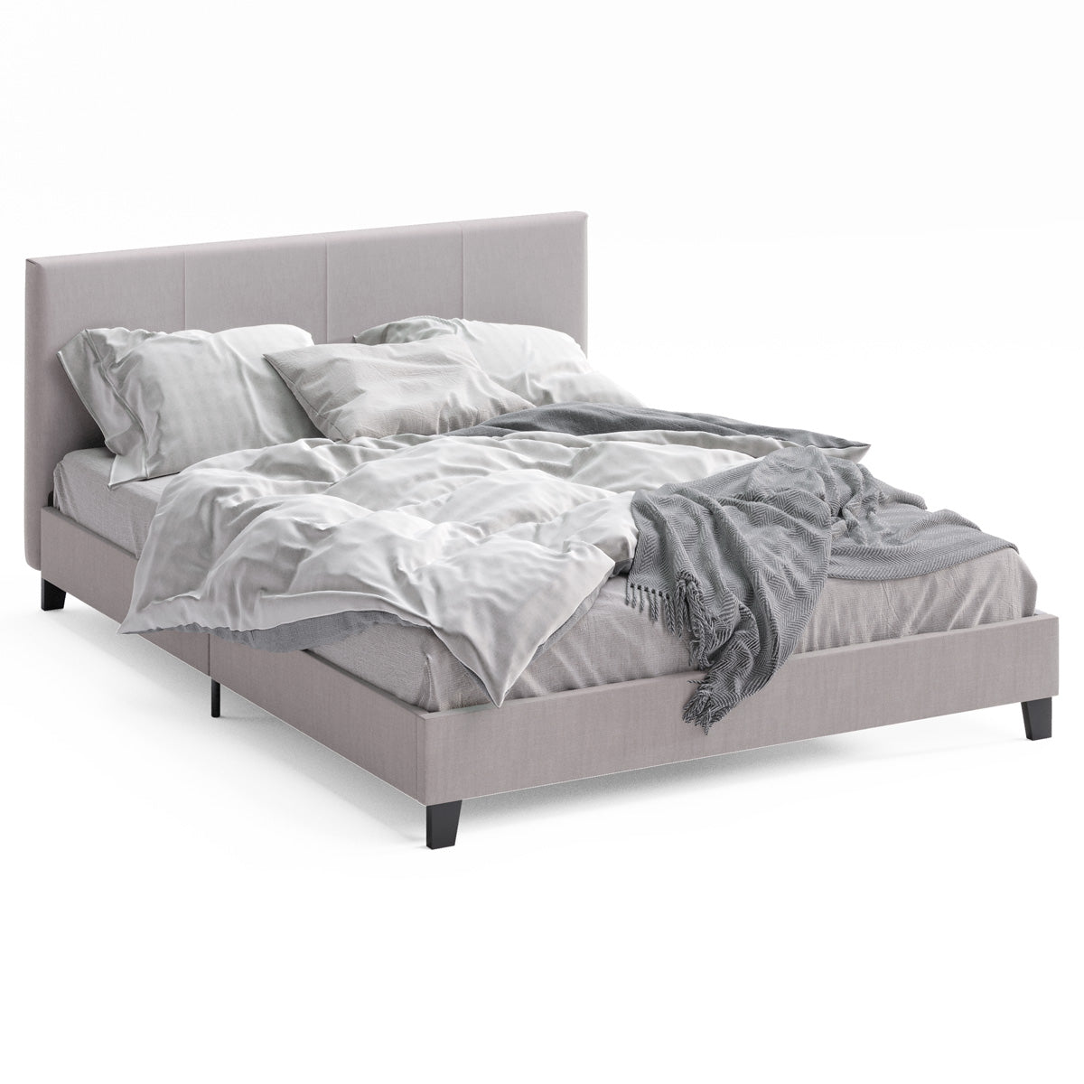 Hans Fabric Bed Frame (Grey)