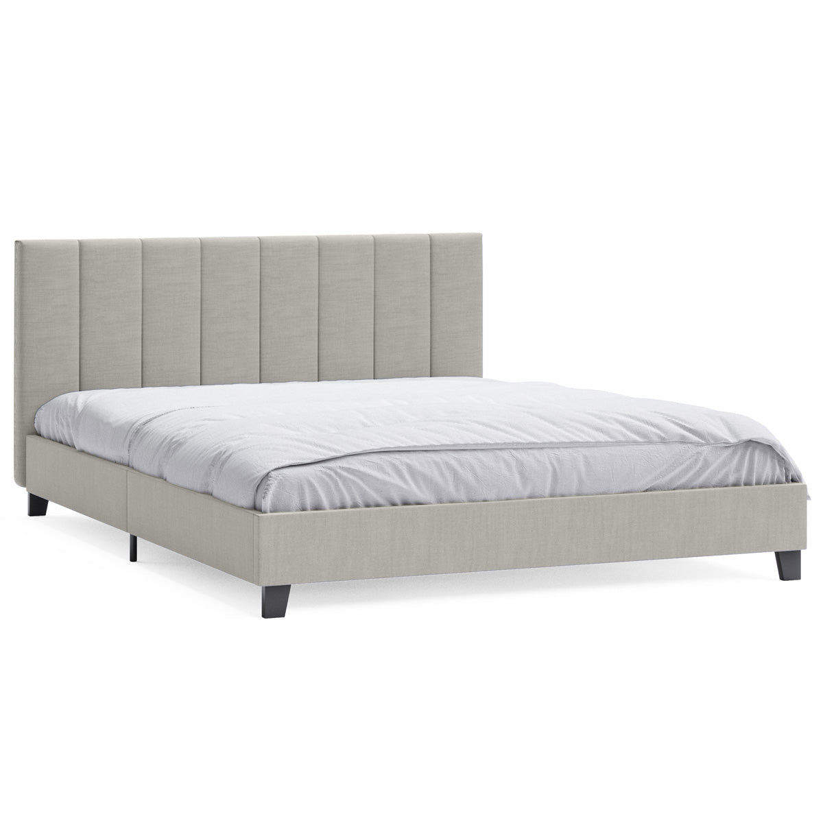 Ormond Fabric Bed Frame (Natural Beige)