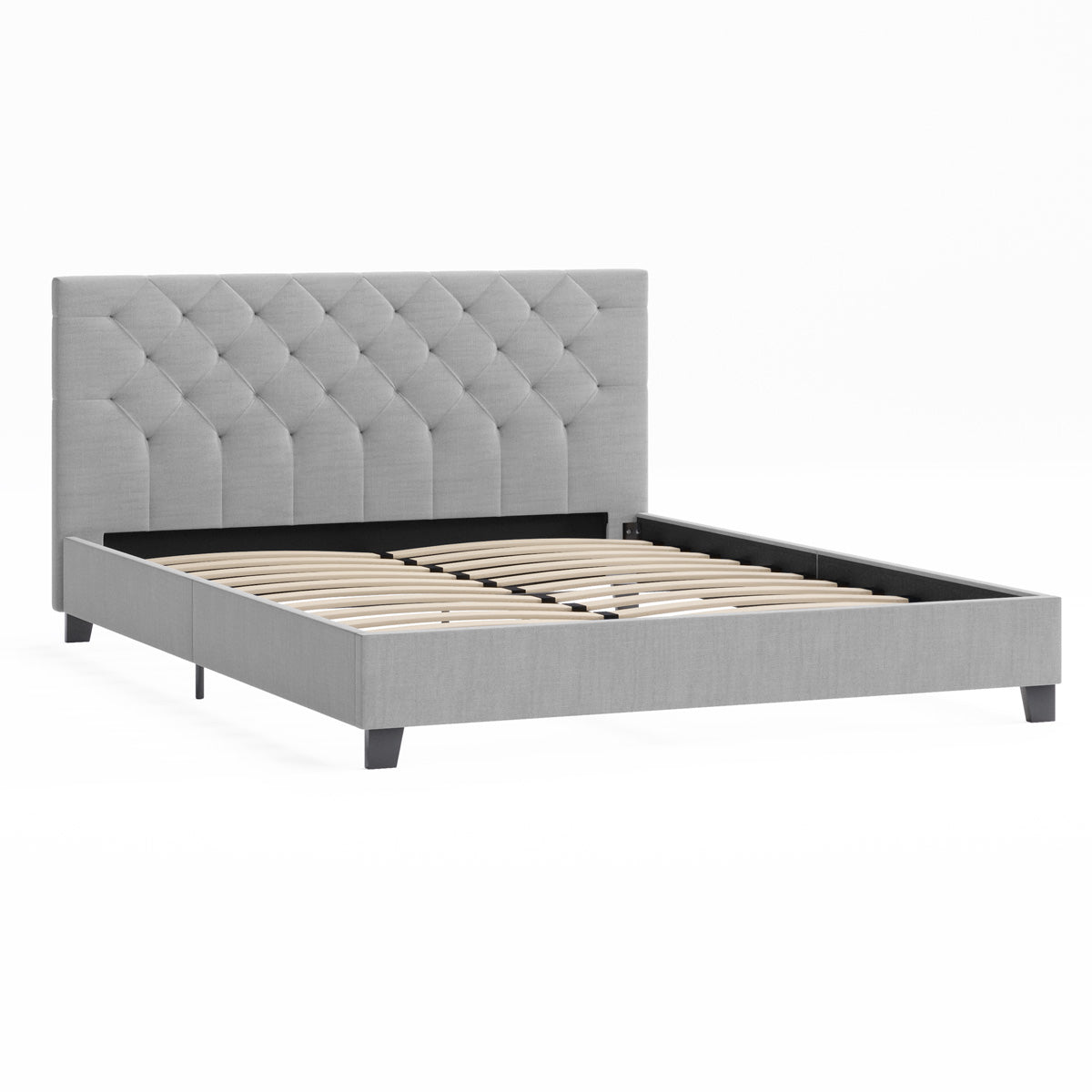 Casper Fabric Bed Frame (Grey)