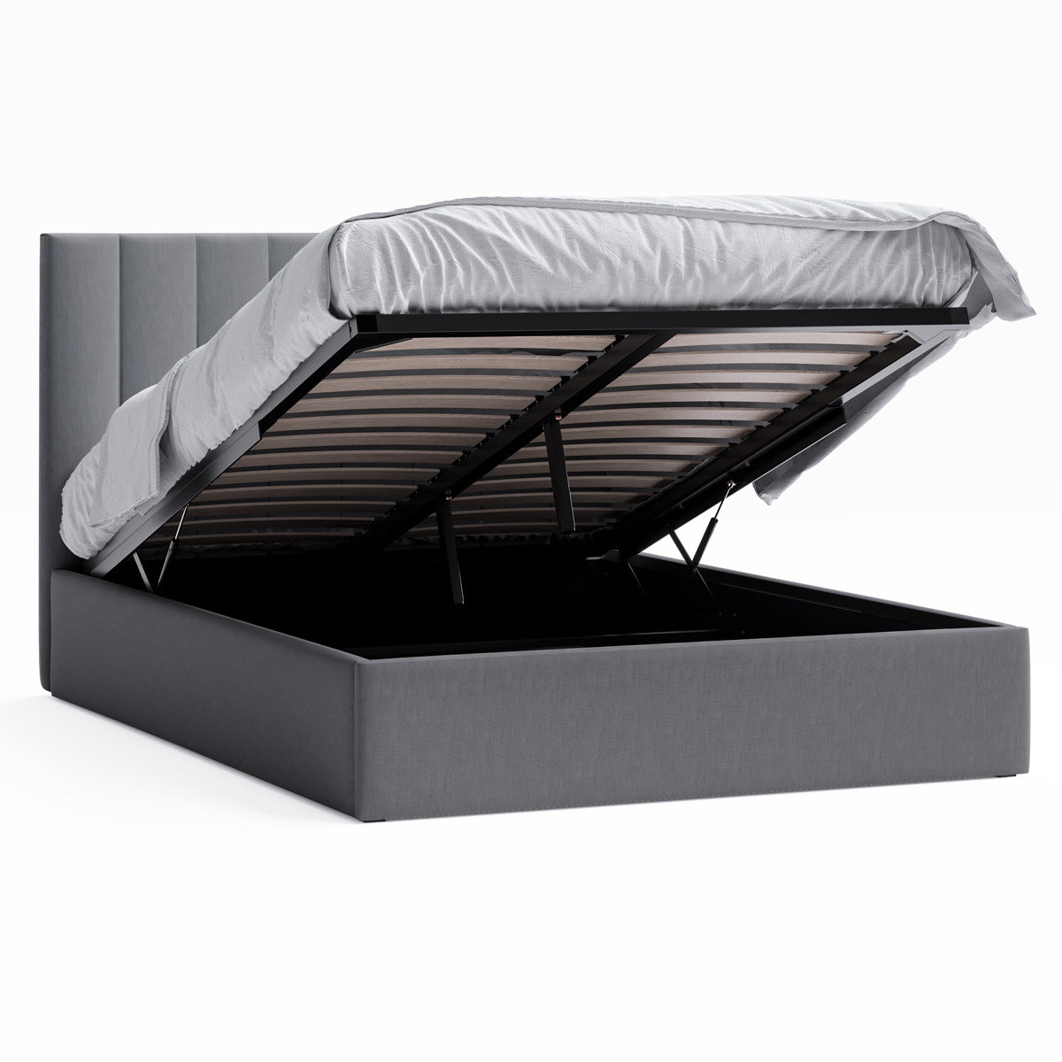 Ormond Gas Lift Storage Bed Frame (Charcoal Fabric)