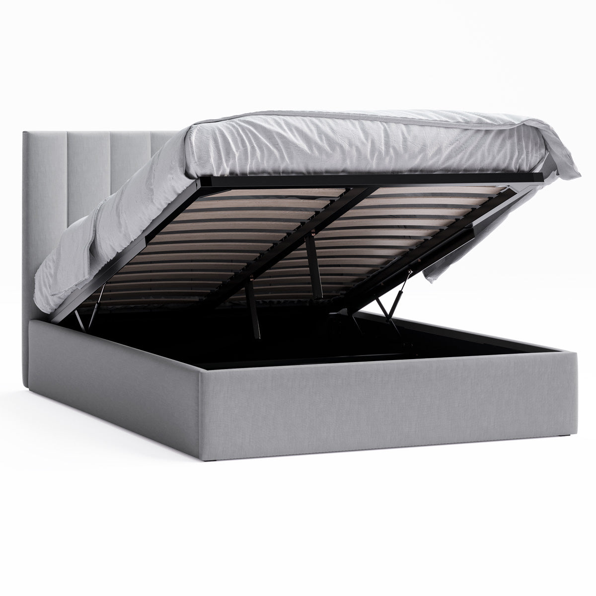 Ormond Gas Lift Storage Bed Frame (Grey Fabric)