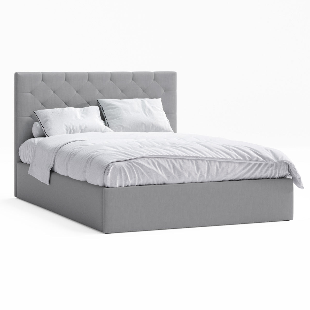 Webster Gas Lift Storage Bed Frame (Grey Fabric)