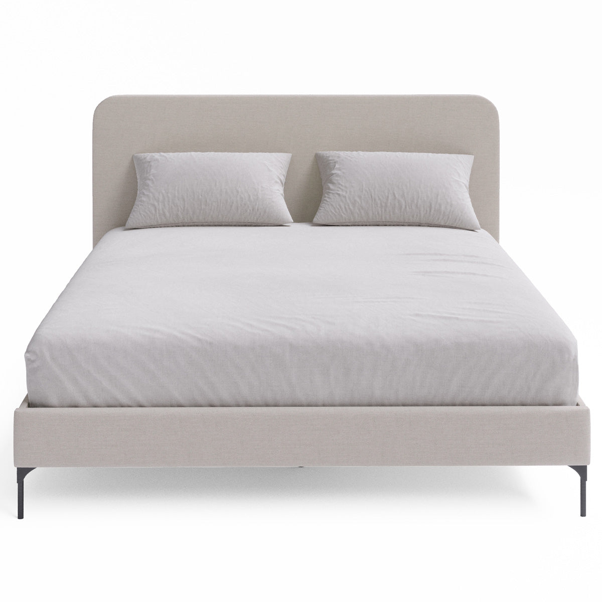Soho Upholstered Fabric Bed Frame (Natural Beige)