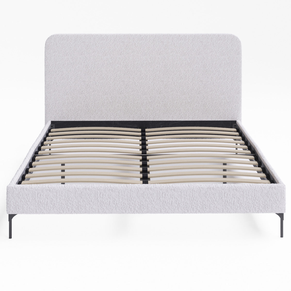 Soho Upholstered Bed Frame (Ivory White Boucle Fabric)