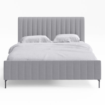 Coco Fabric Upholstered Bed Frame (Grey)