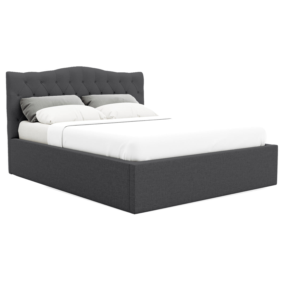 Gabrielle Gas Lift Storage Bed Frame (Charcoal Fabric)