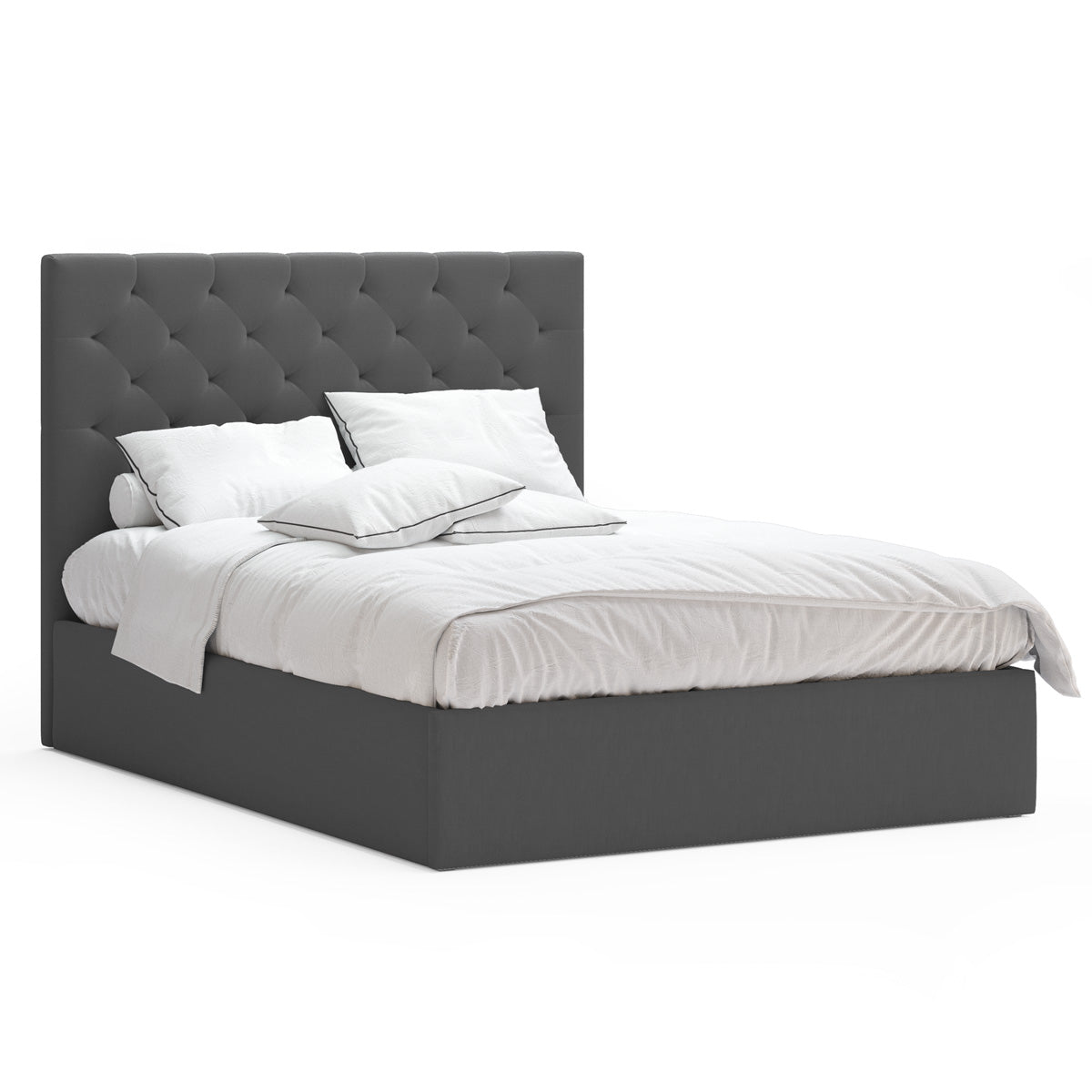 Fenwick Gas Lift Storage Bed Frame (Charcoal Fabric)