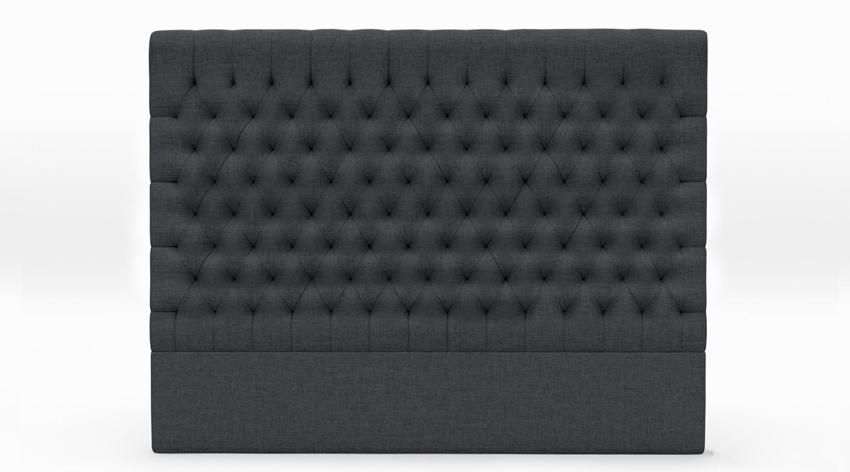 Fabio Upholstered Fabric Bedhead (Dark Grey)