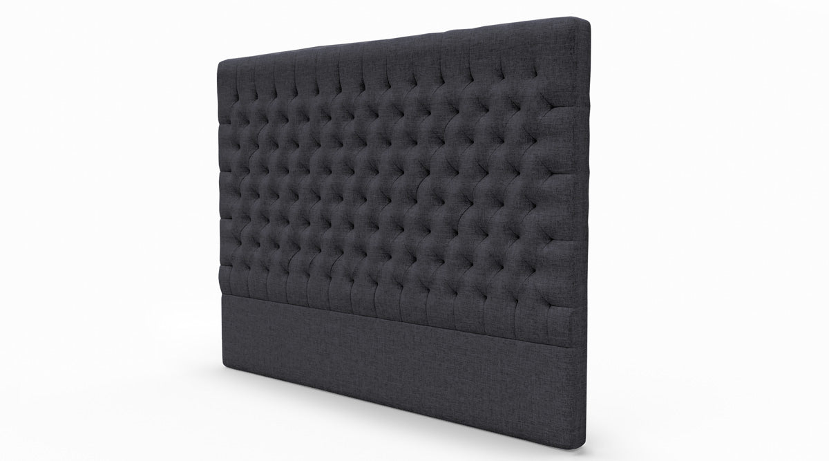 Fabio Upholstered Fabric Bedhead (Dark Grey)