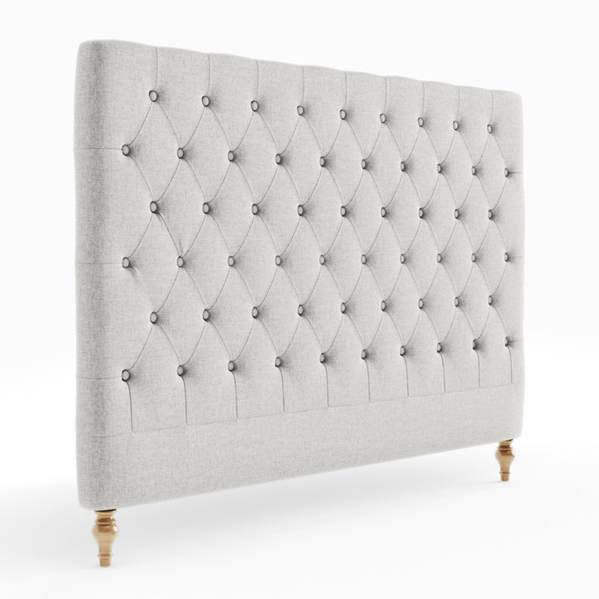 Waldorf Upholstered Fabric Bedhead (Stone)