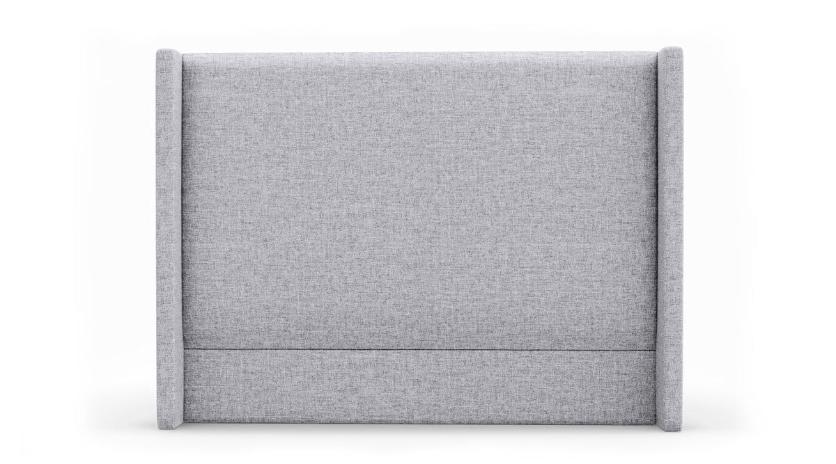 Ludwig Upholstered Fabric Wing Bedhead (Grey)