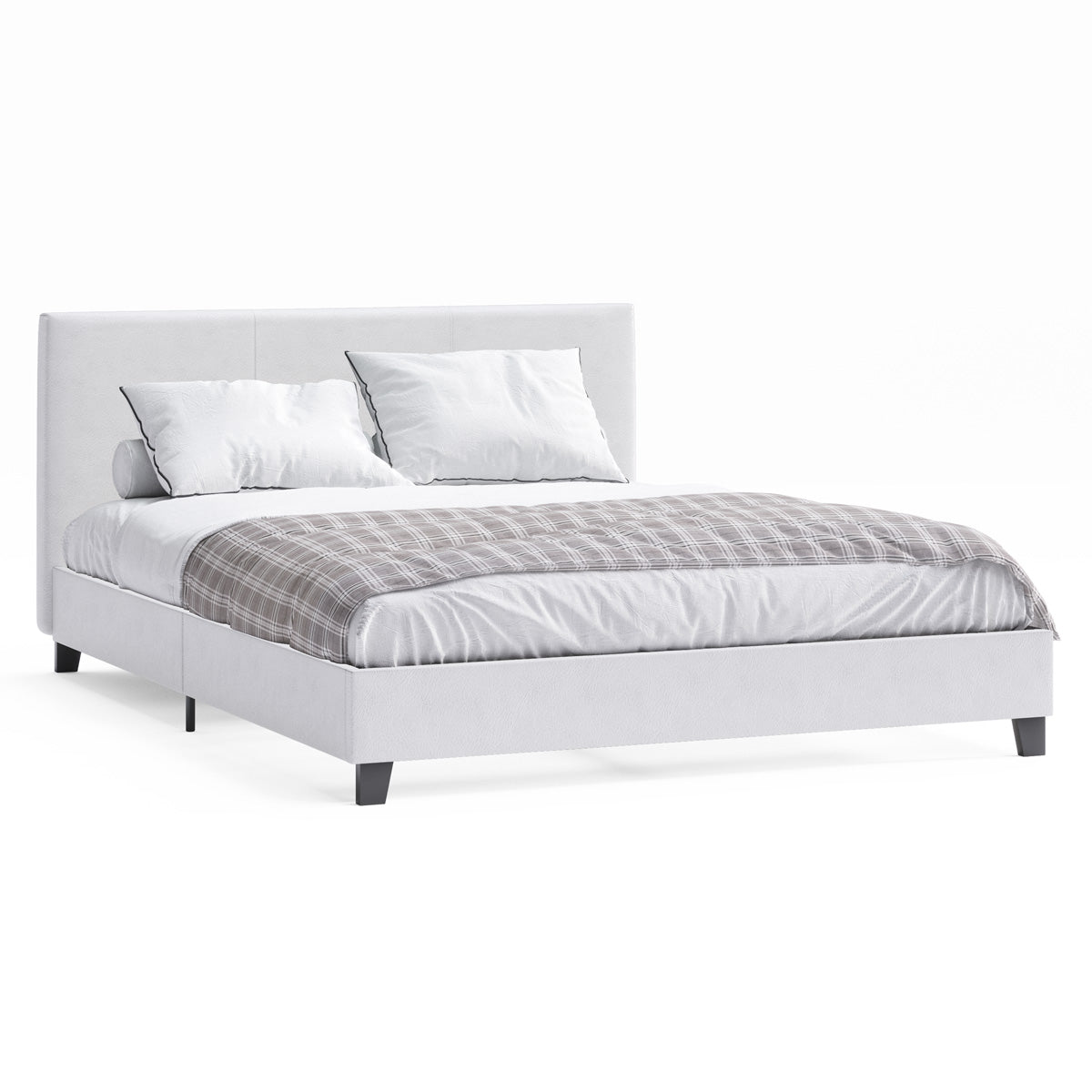 Arthur PU Leather Bed Frame (White)