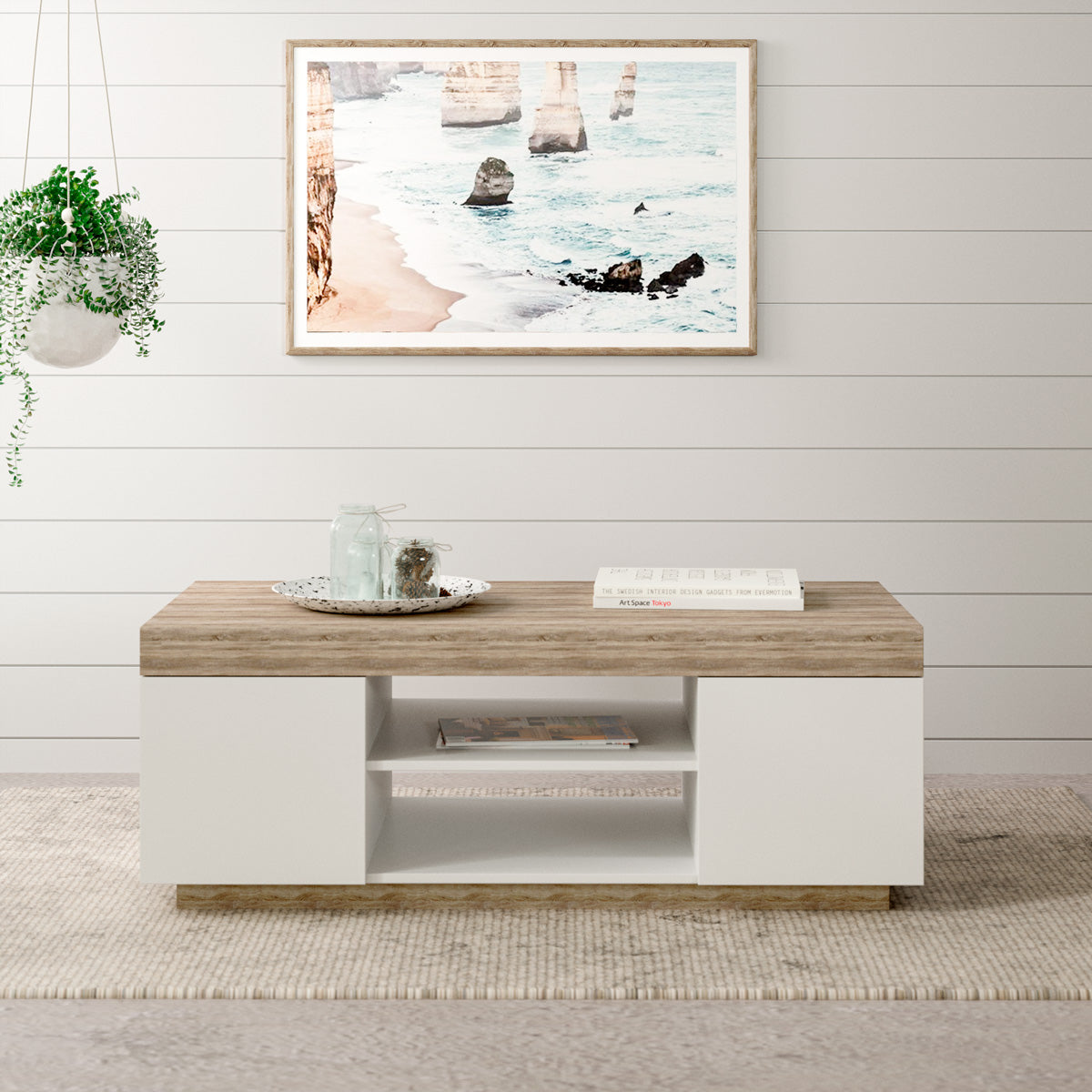 Coastal White Wooden Coffee Table (Bondi Collection)