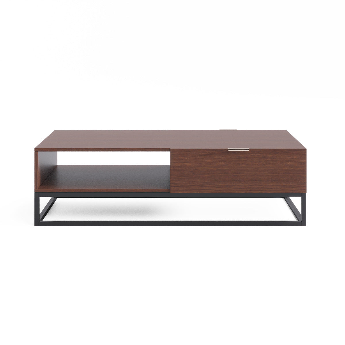 Walnut Coffee Table with Metal Base (Darcy Collection)