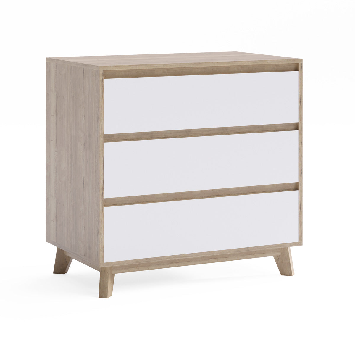 Three Drawer Wooden Bedroom Chest of Drawers (Kinfolk Collection)