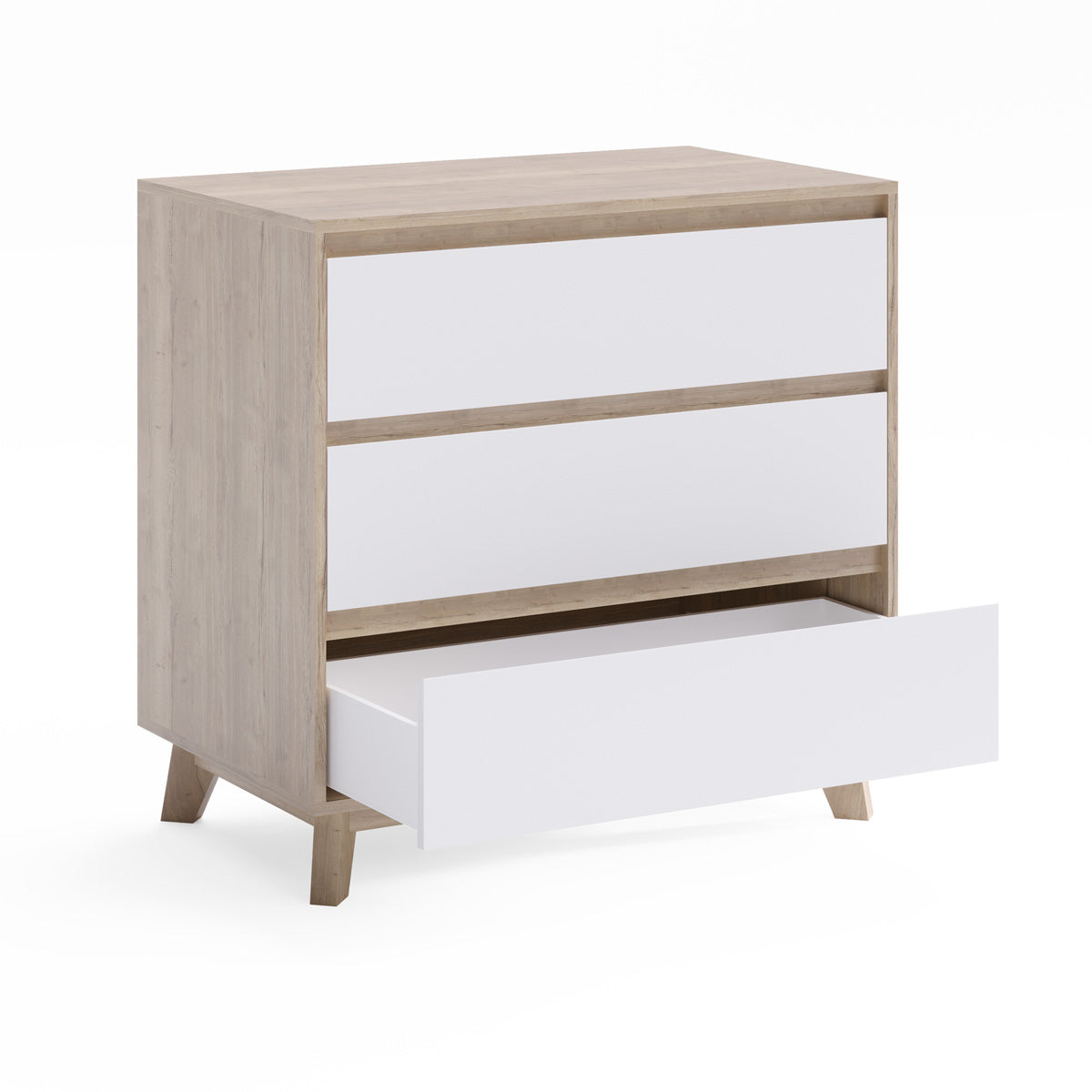 Three Drawer Wooden Bedroom Chest of Drawers (Kinfolk Collection)