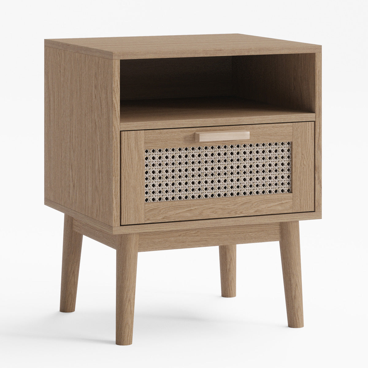 Rattan Bedside Table with Storage Drawer (Finn)
