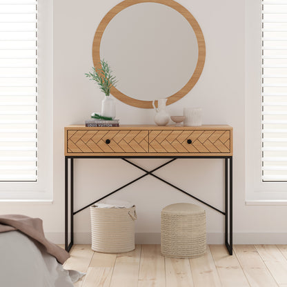 Wooden Hallway Console Table (100cm Carve Collection)