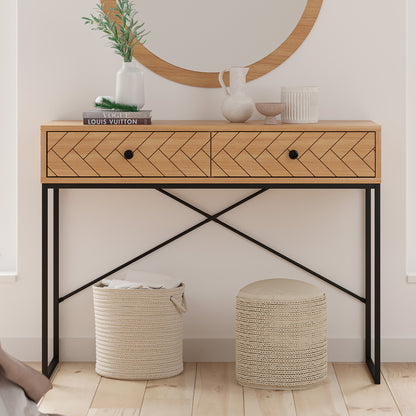 Wooden Hallway Console Table (100cm Carve Collection)