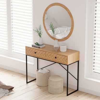 Wooden Hallway Console Table (100cm Carve Collection)